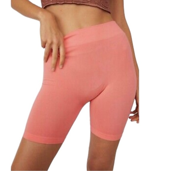 Free People Pants - Free People Intimately (NWT) Coral Seamless Biker Shorts